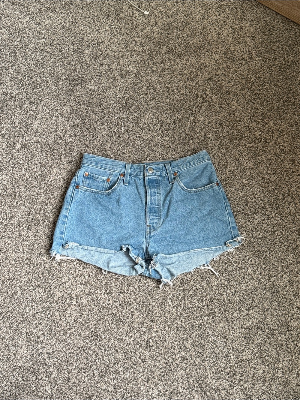 Levi's Light Blue Vintage Cutoff Denim Shorts